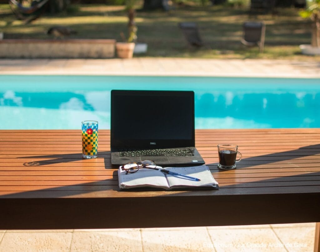 Télétravail dans un cadre naturel